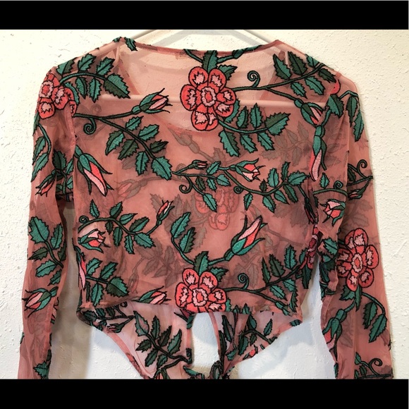 Rare For Love and Lemons Flower Orchid Crop Top Size XS & S EUC - Picture 8 of 14